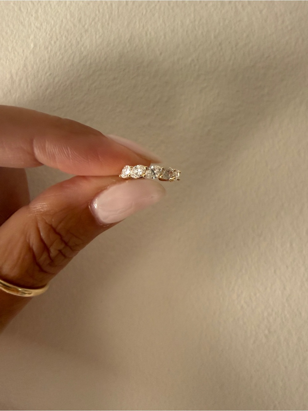 Gold 10k marquee ear cuff - lab Marquis diamonds Accent Stones